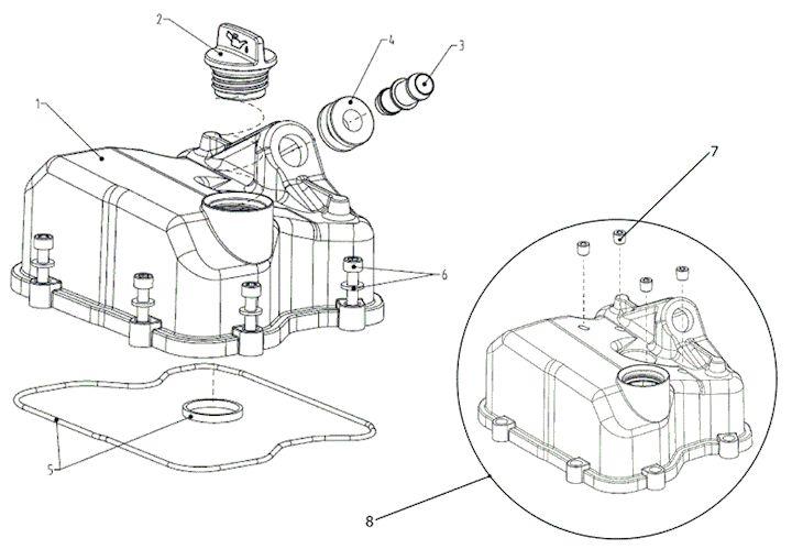 6er-Satz Ventildeckelschraubengummis OEM: 92055-1225 für alle GPZ 900 A4 R,  GPZ 1000 RX um 12.00 EUR - 1000PS Shop - Filter / Dichtungen